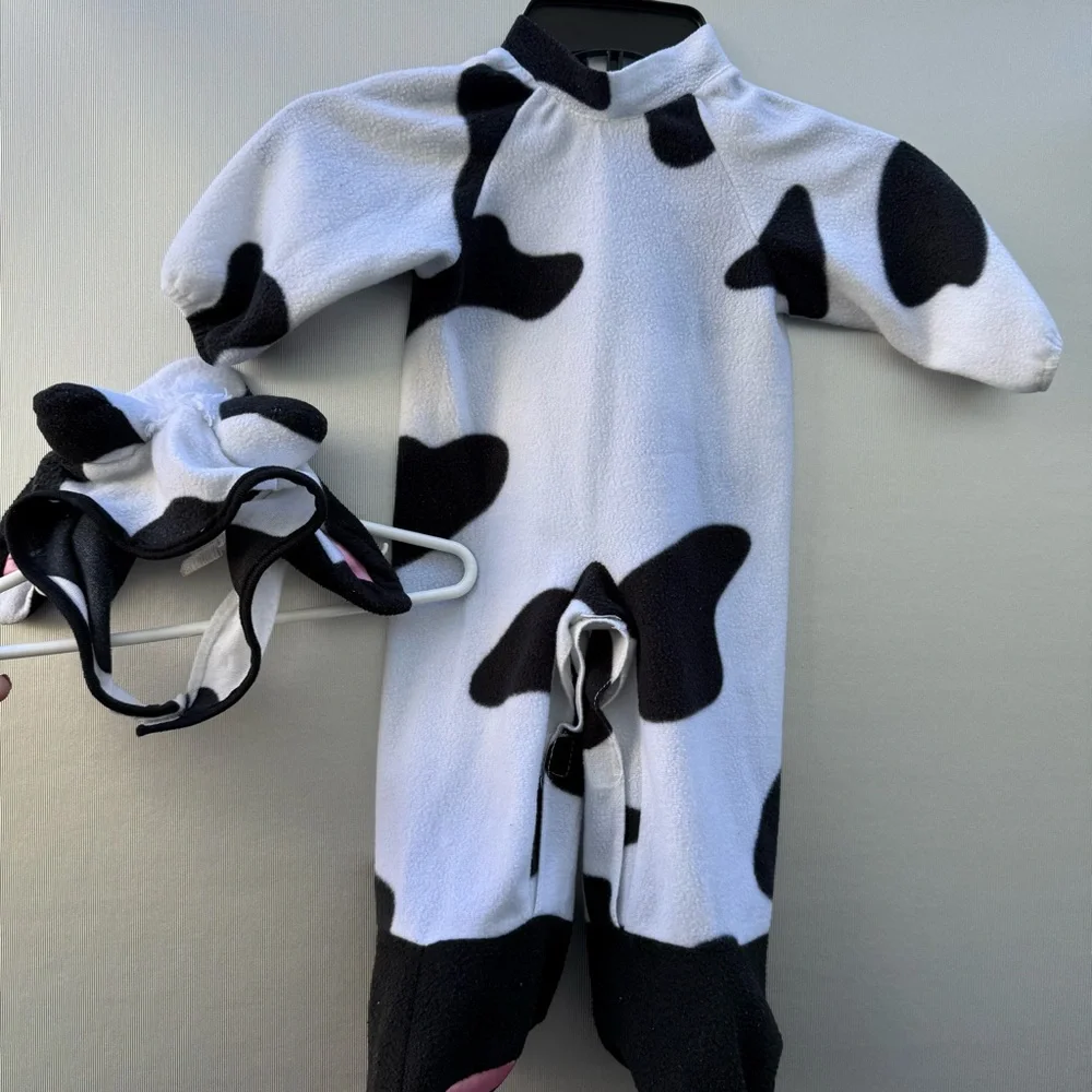 Baby Cow Print Kids One Piece Halloween Rubie's‎ Costume Size 0-6 Months 2 piece